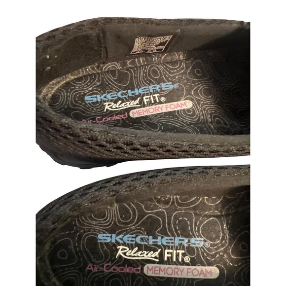 Skechers Reggae Fest Willow Black Relaxed Fit Mesh Slip-On Shoes Size 7.5 Box - Picture 7 of 9